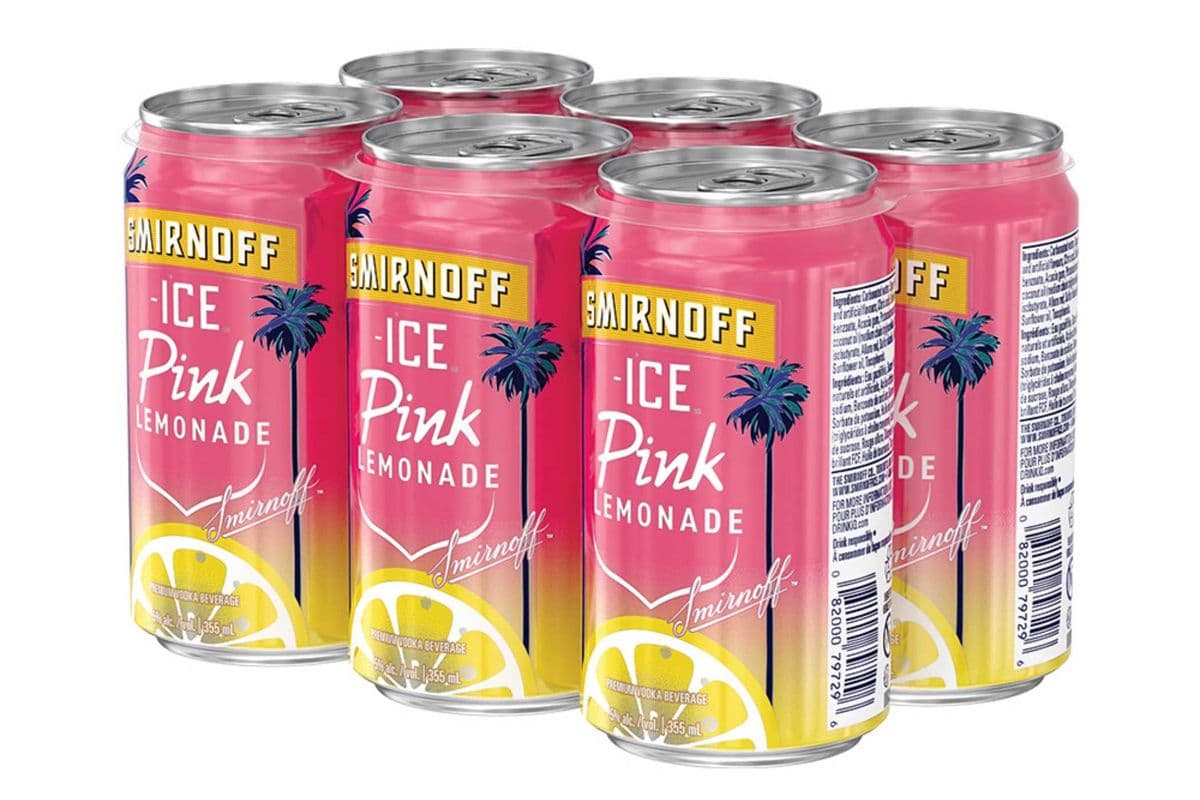 Smirnoff Ice Pink Lemonade (6 x 355 ml Cans)