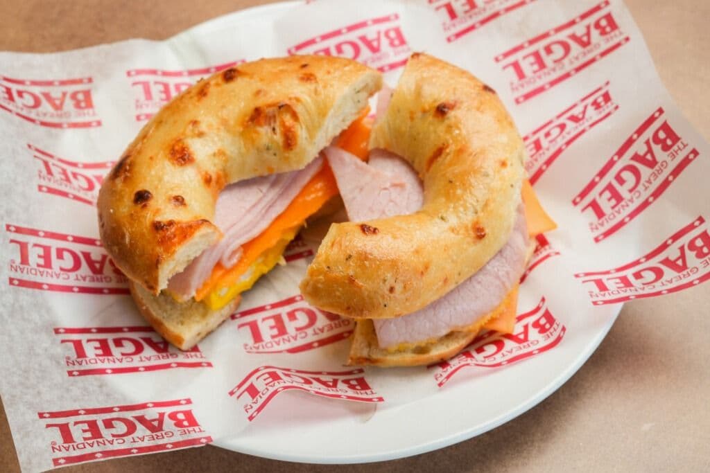 Canadian Back Bacon, Egg, and Cheese