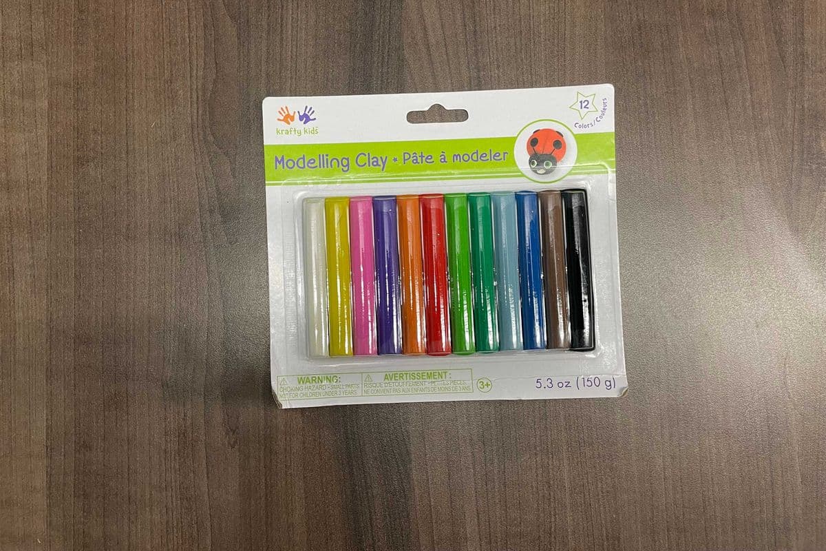 Kids Modeling Clay 12pc Assorted Colours (150g)