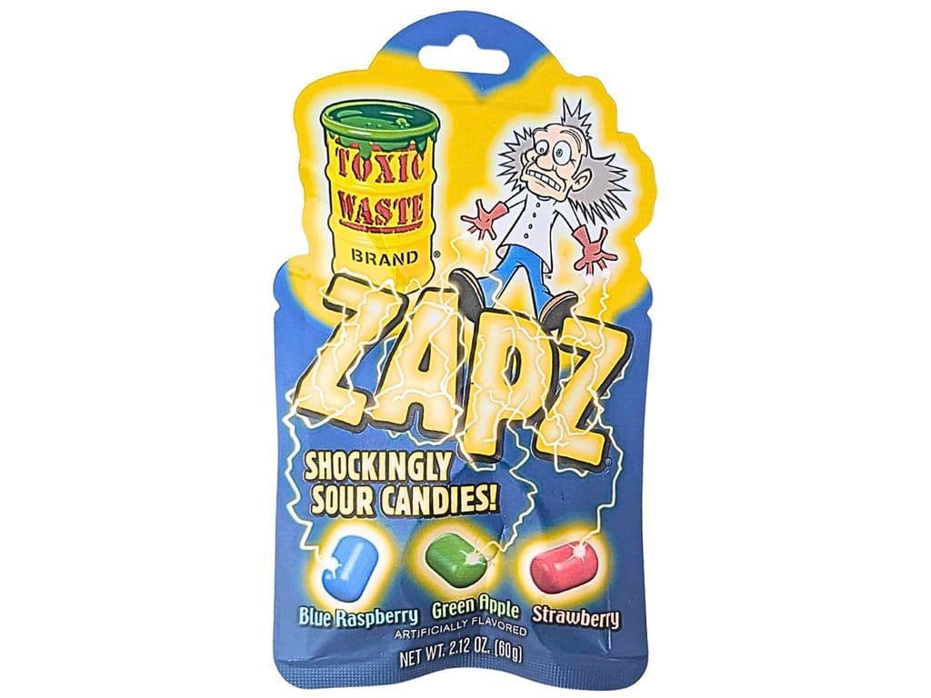 Toxic Waste Zapz Sour Candies 60g Chewy Candy with Hard Shell
