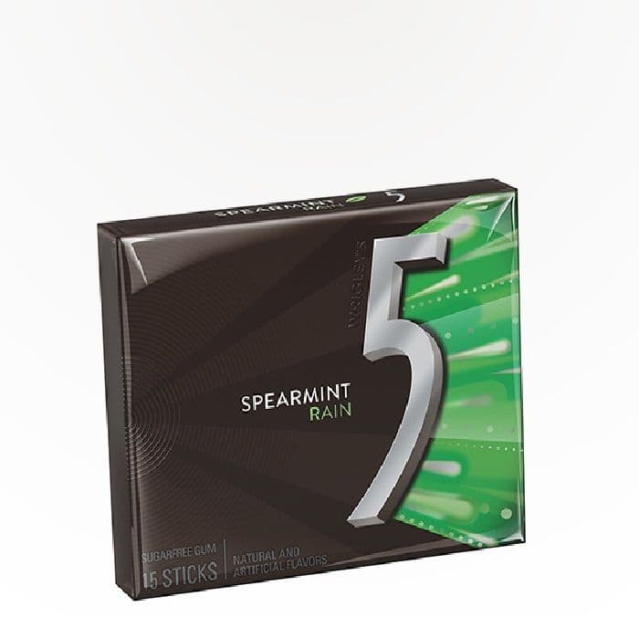 5 Gum Spearmint Rain (15 Sticks - Sugar Free)
