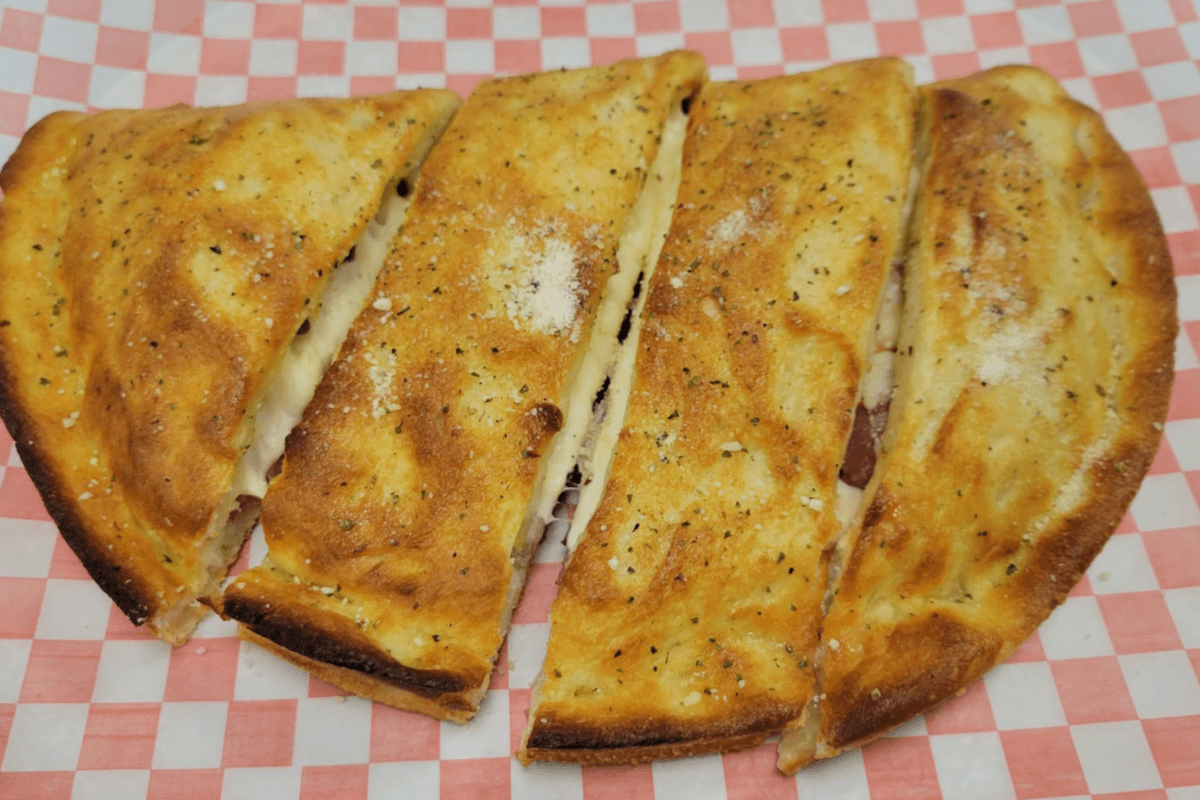 Halal Ham and Pineapple Calzone