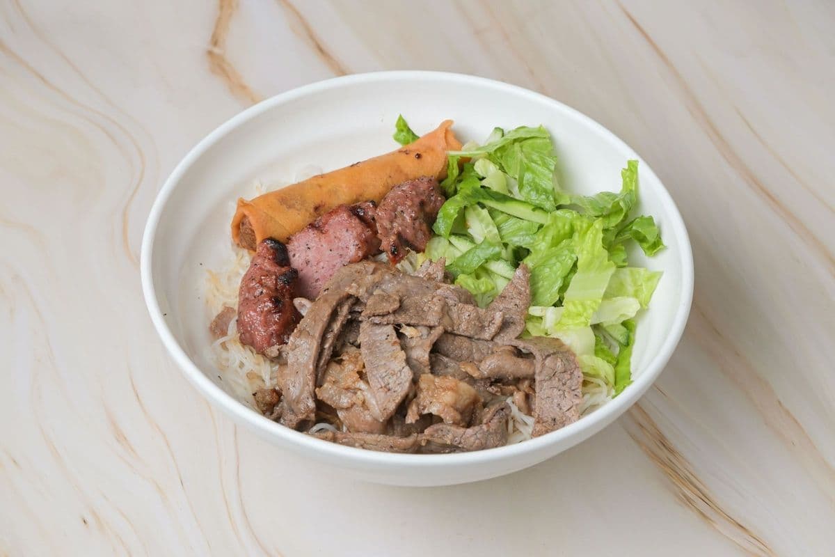 24. Grilled Meats, Spring Roll, and BBQ Vietnamese Sausage