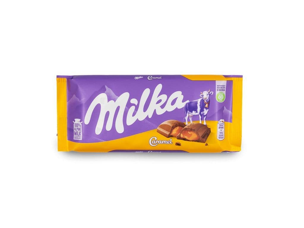 Milka Caramel Creamy European Chocolate Bar