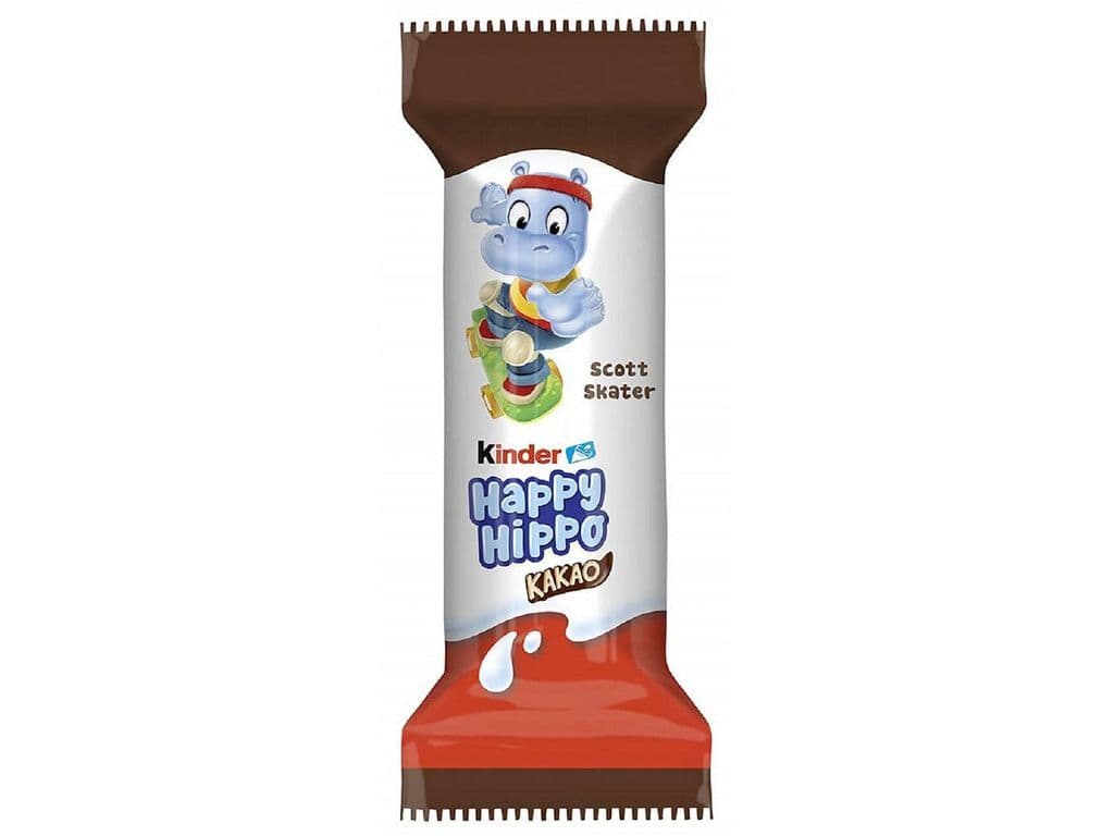 Kinder Happy Hippos Kakao Singles Cocoa Cream Filled Wafer