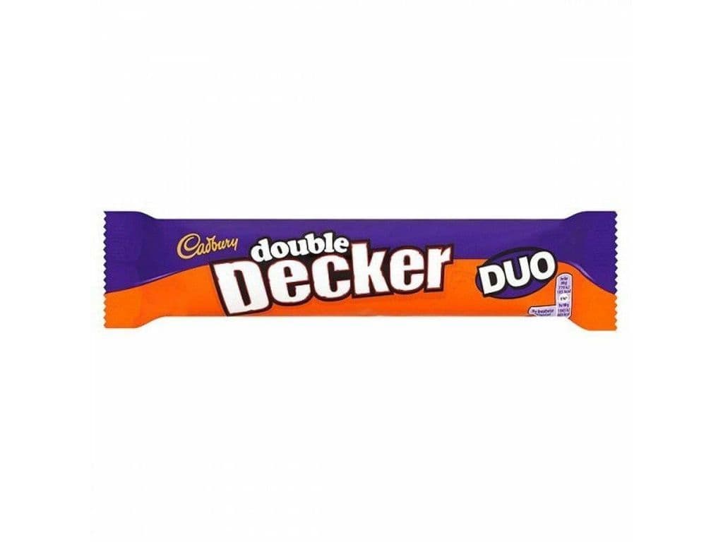 Cadbury Double Decker Duo UK 74.6g Chewy Nougat Rice Crisp Chocolate Bar