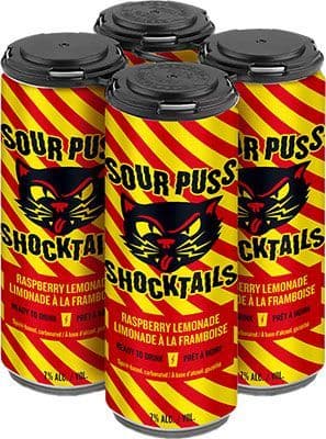 SHOCKTAILS RASPBERRY LEMONADE 4 CAN (4 x 355ML)