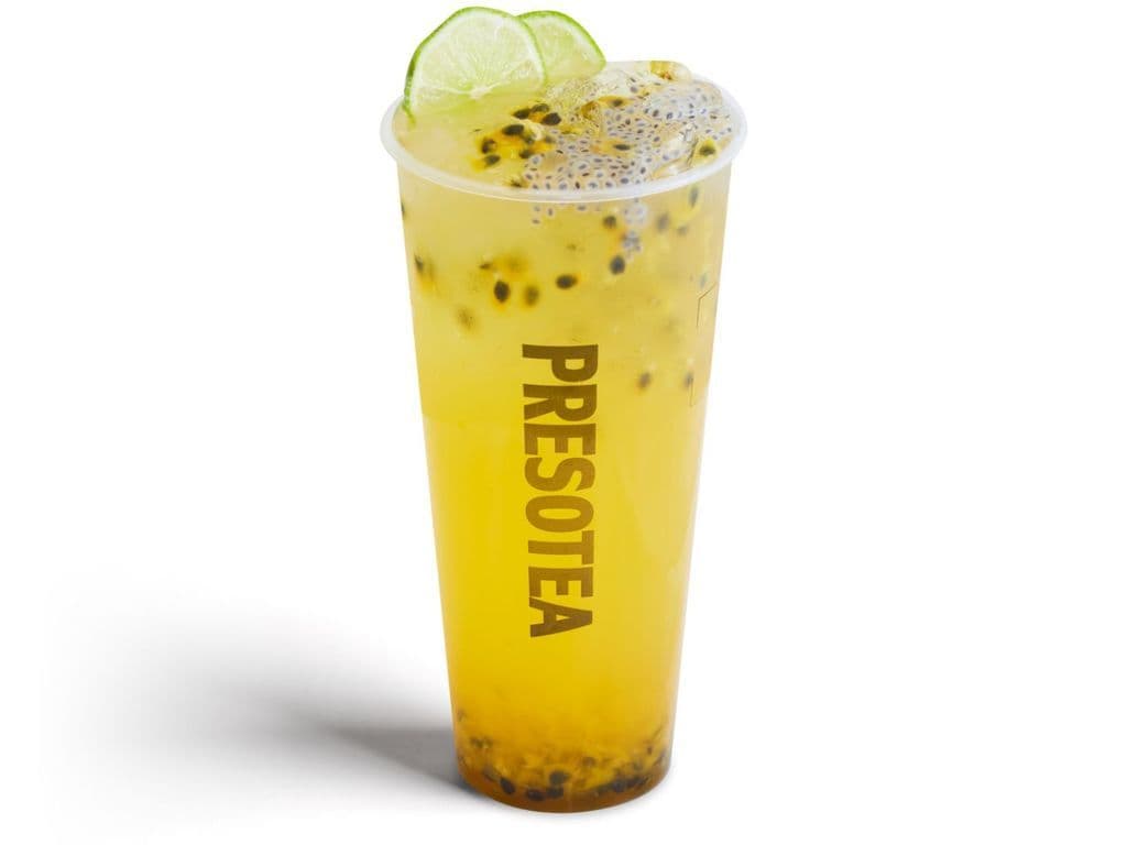 Boisson fruit de la passion et lime fraîche avec aloès et graines de basilic / Passion Fruit Lime Aloe Vera & Basil Seed
