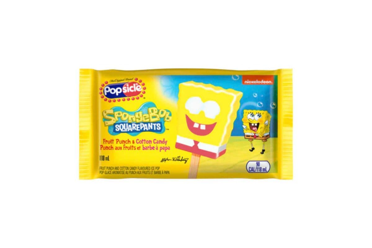 Popsicle Spongebob Squarepants Fruit Punch & Cotton Candy (118 ml)