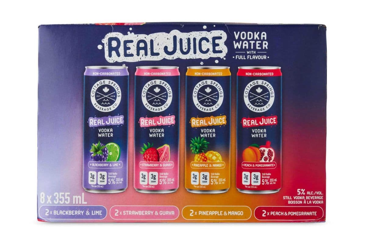 Cottage Springs Vodka Water (with real juice) (12 x 355ml)