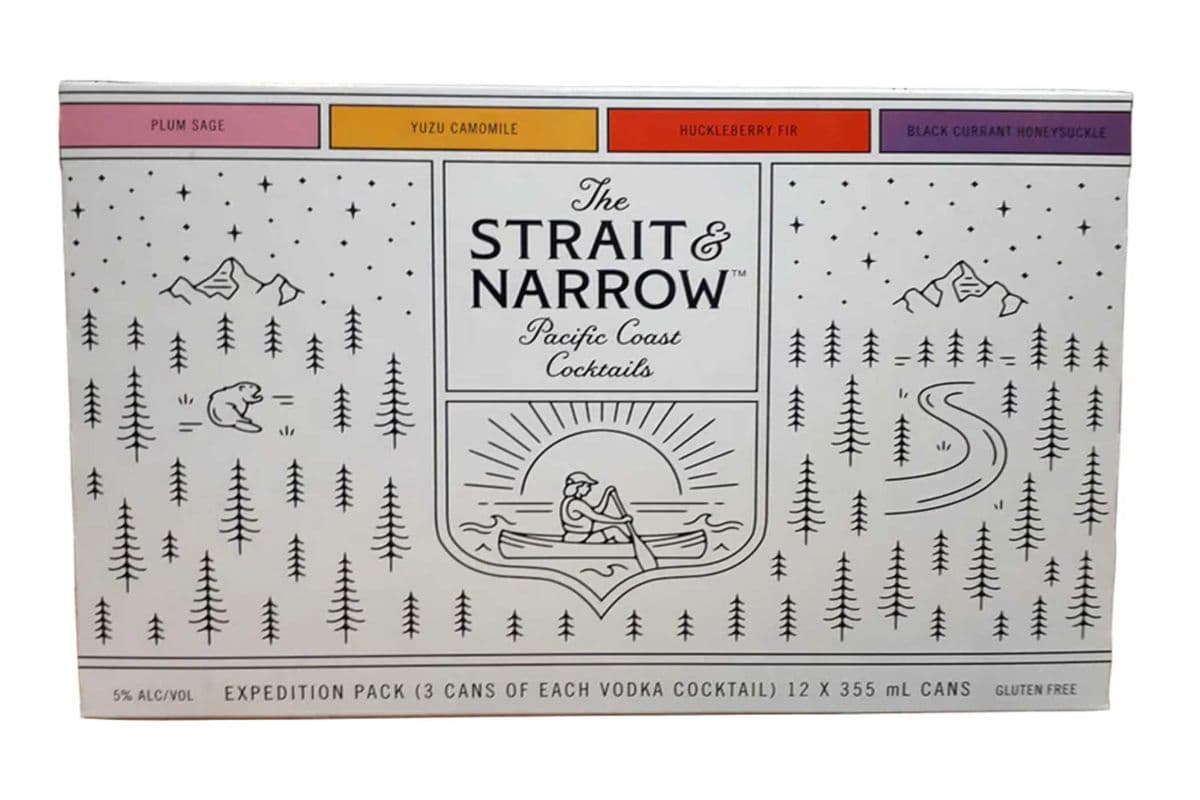 STRAIT & NARROW EXPEDITION VODKA VARIETY PACK 12 CANS (12 x 355 ML)