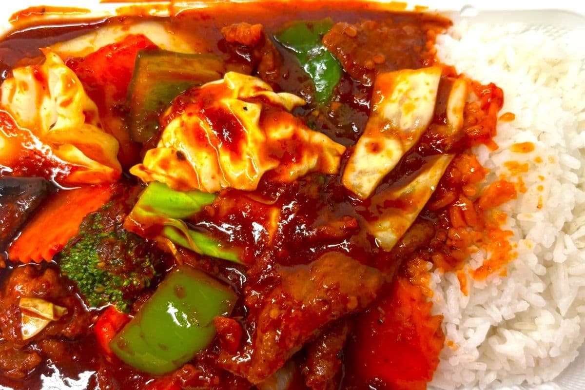 Szechuan Beef with Rice