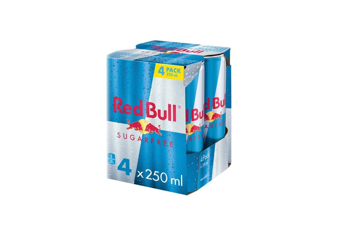 Red Bull boisson énergétique sans sucre (Lot de 4) / Sugar Free Red Bull Energy (4 Pack) (250 ml)