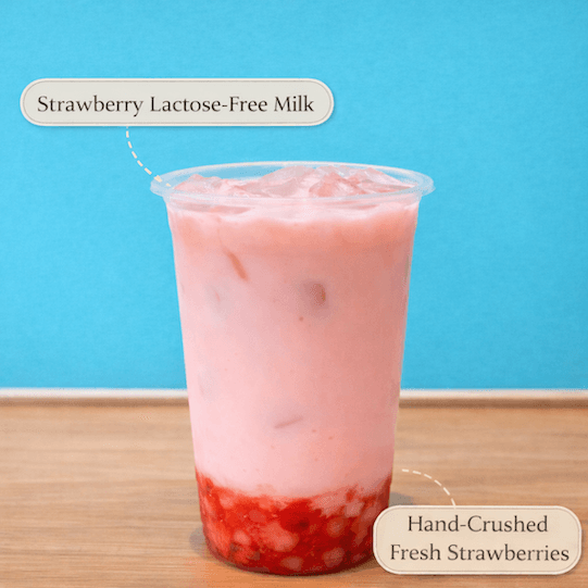 Real Strawberry Latte / 리얼 딸기 라떼 / 鲜草莓拿铁