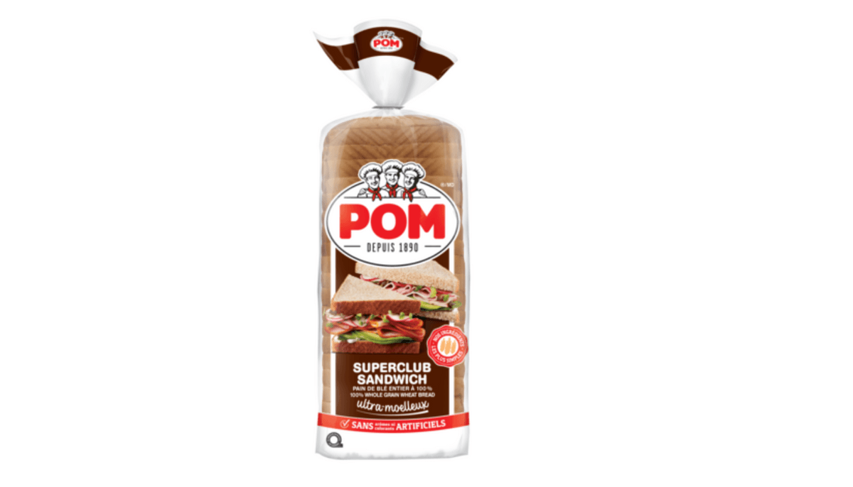 Pain POM - Superclub De Ble Entier/Whole Wheat Bread 675g