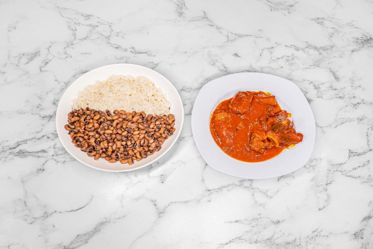 Rice, Beans, and Buka Stew
