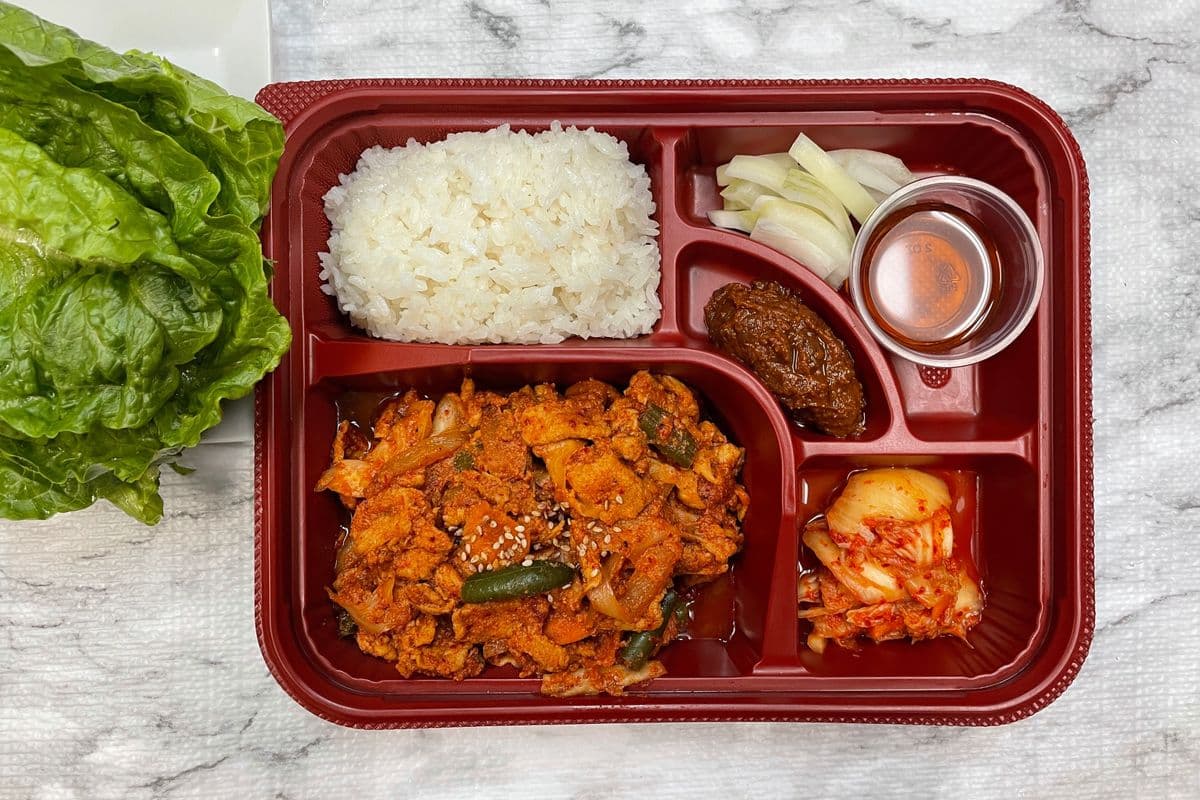 3. SEOUL BBQ "SSAM" (Spicy Pork)