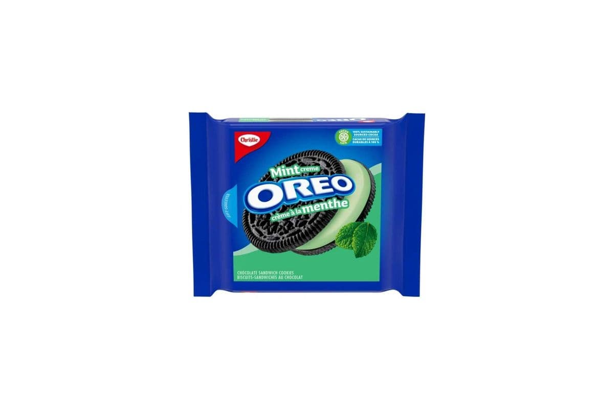 Oreo Mint Crème Sandwich Cookies, 261 g