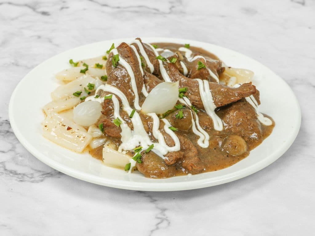 Stroganoff with Egg Noodles