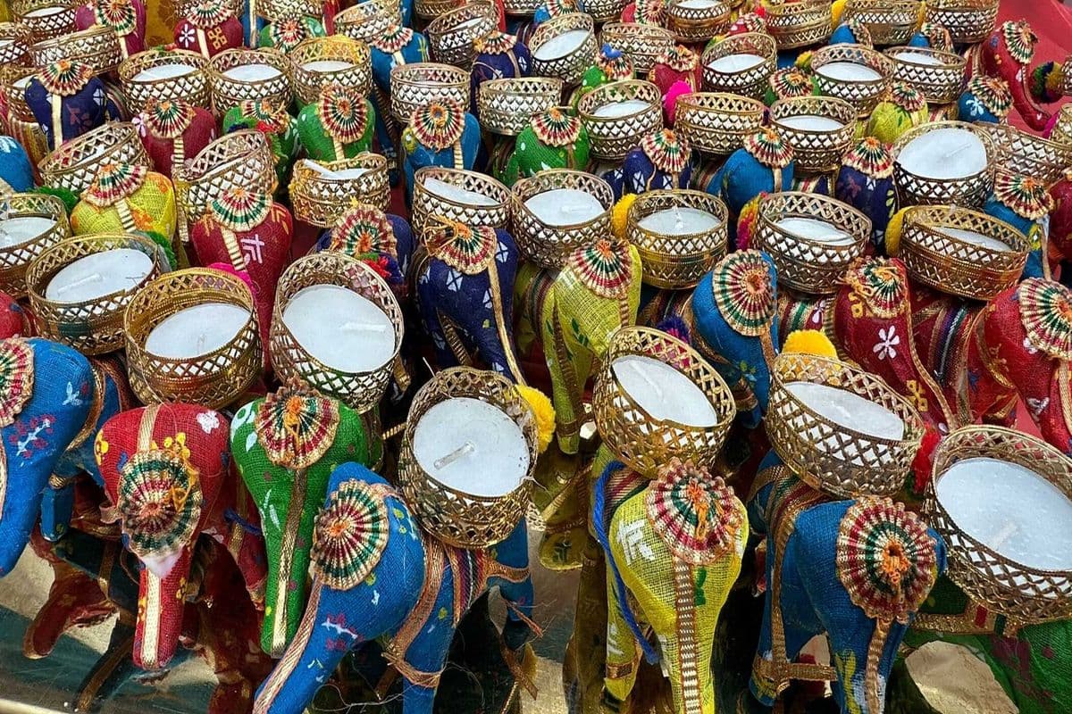 Elephant Design Diya