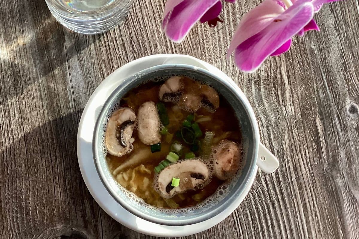 Miso Soup with Tofu and Mushrooms