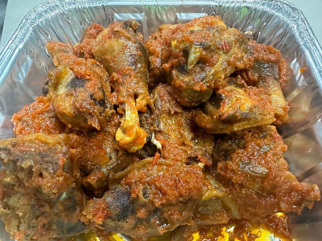 Stewed hard chicken