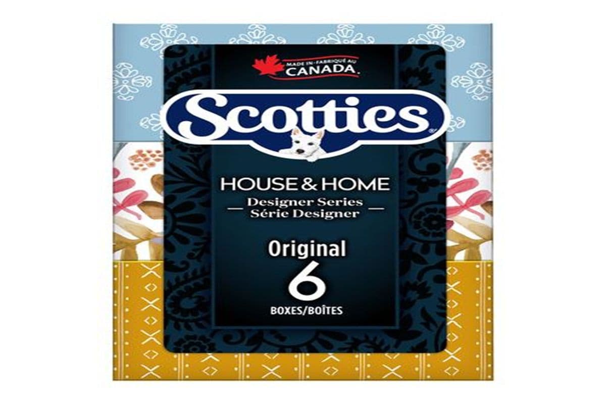 Scotties Original Facial Tissues Two-Ply Six Boxes x 126 Sheets