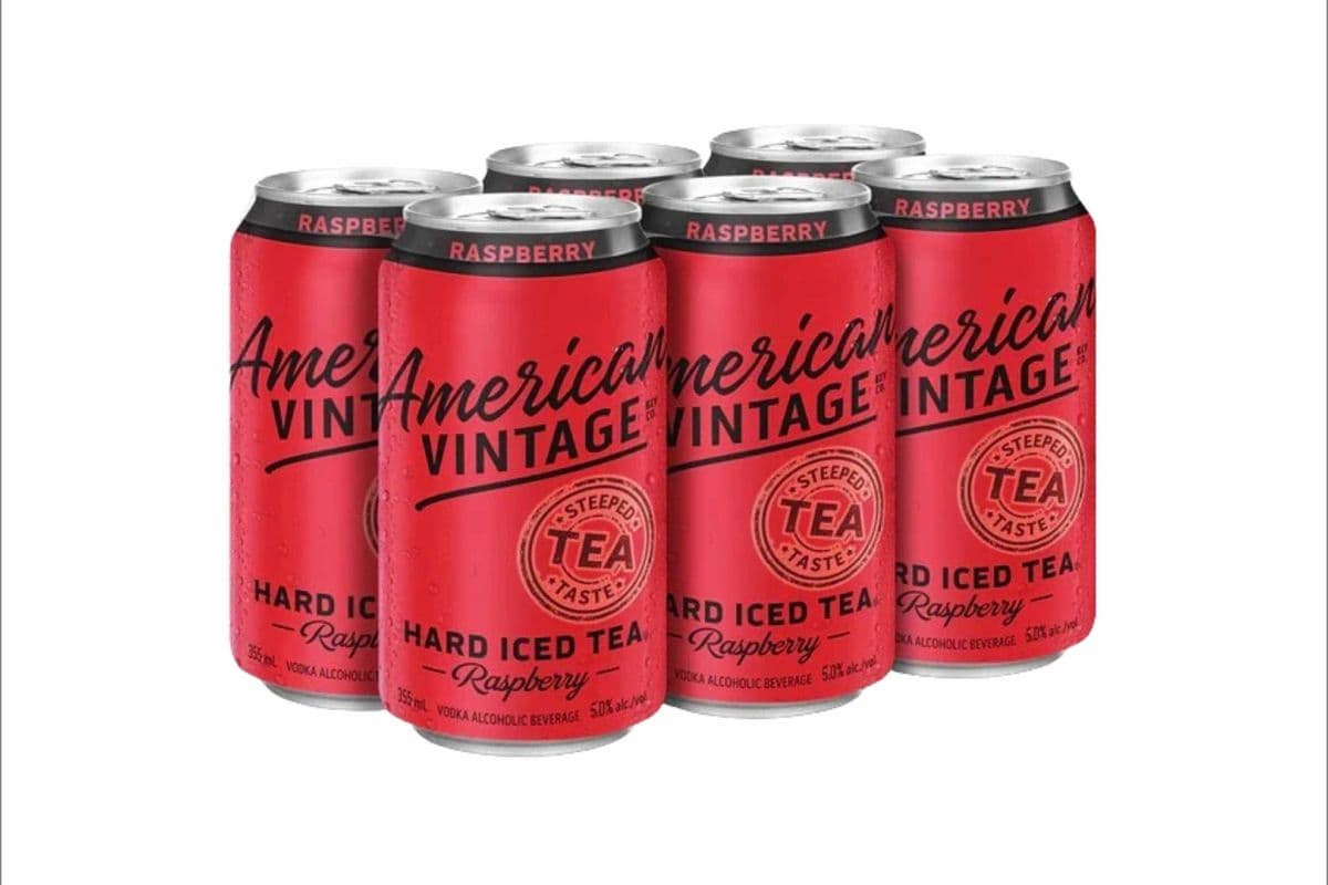 American Vintage Raspberry Iced Tea 6 Can (6 x 355ml)
