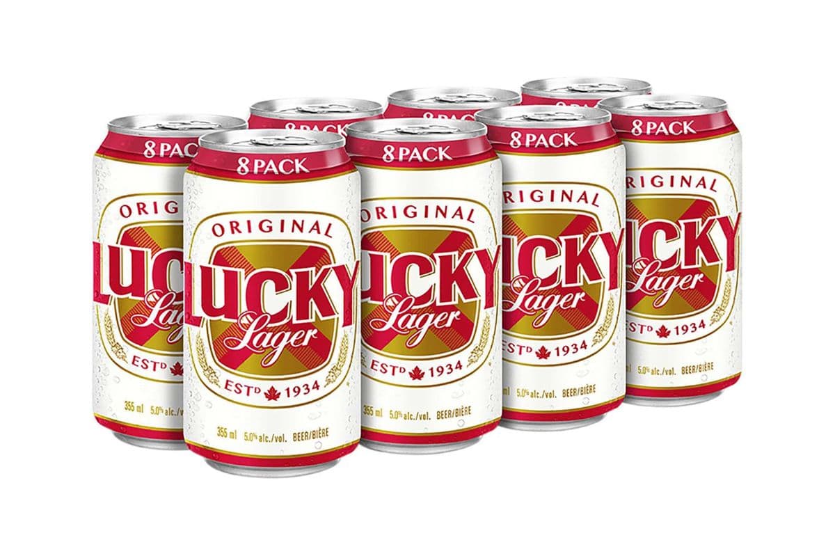 687491. Lucky Lager (8 Cans) (8 x 8pc)