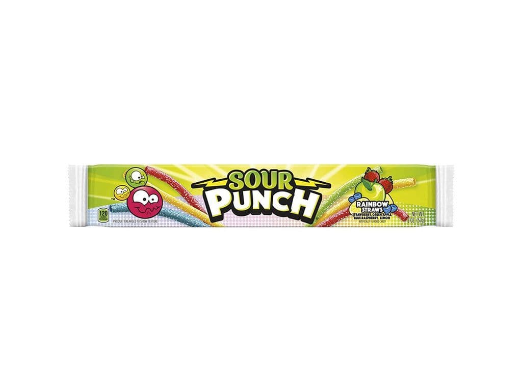 Sour Punch Straws Rainbow Candy