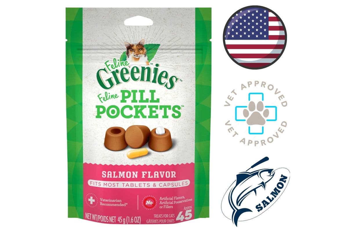 Greenies - Pill Pockets Salmon Cat Treats - 1.6 Oz