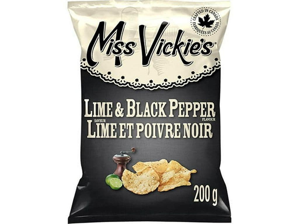 Miss Vickies Lime and Black Pepper Kettle Cooked Chips (200g)