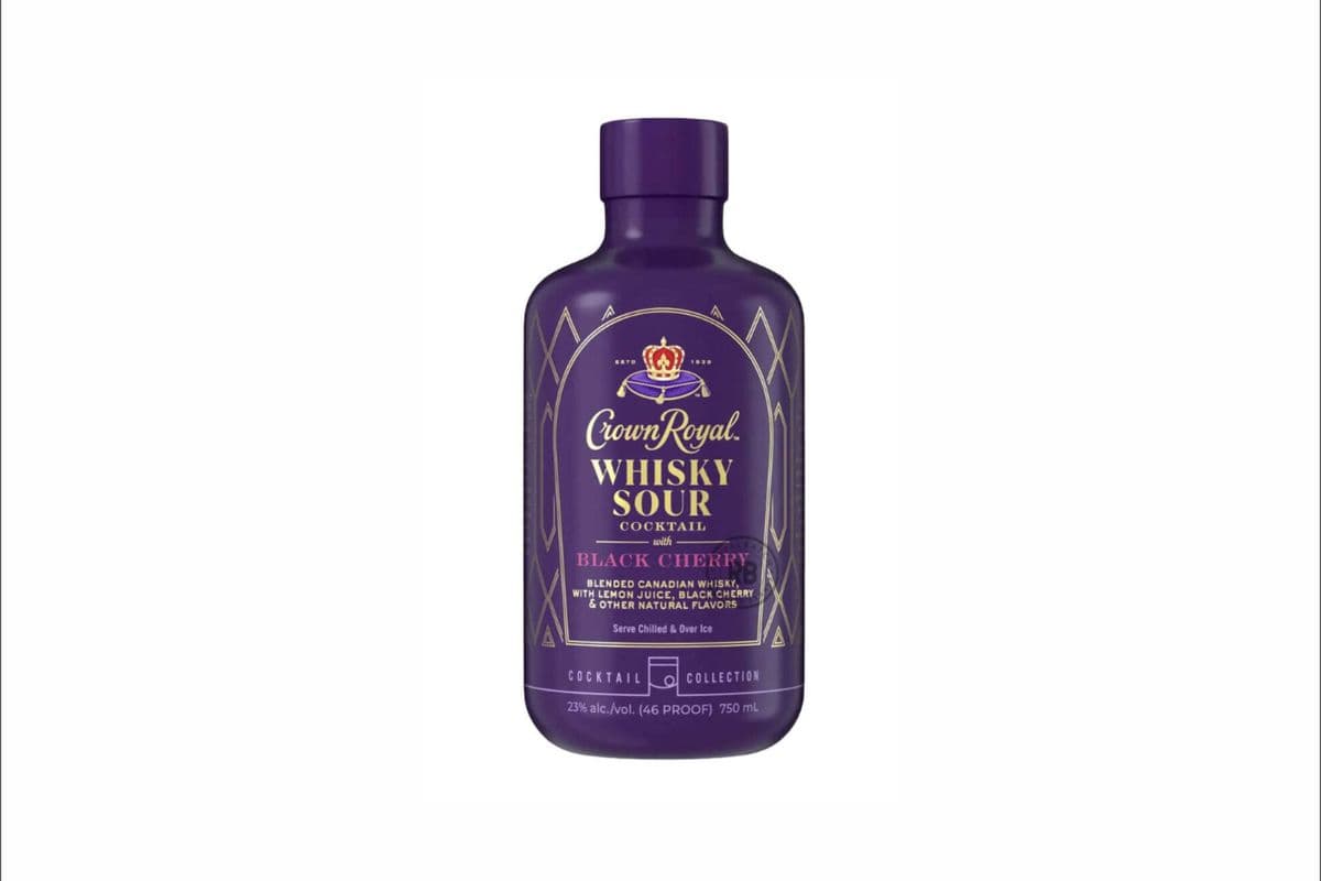 Crown Royal Black Cherry whisky Sour Cocktail 375ml (1 x 375ml)
