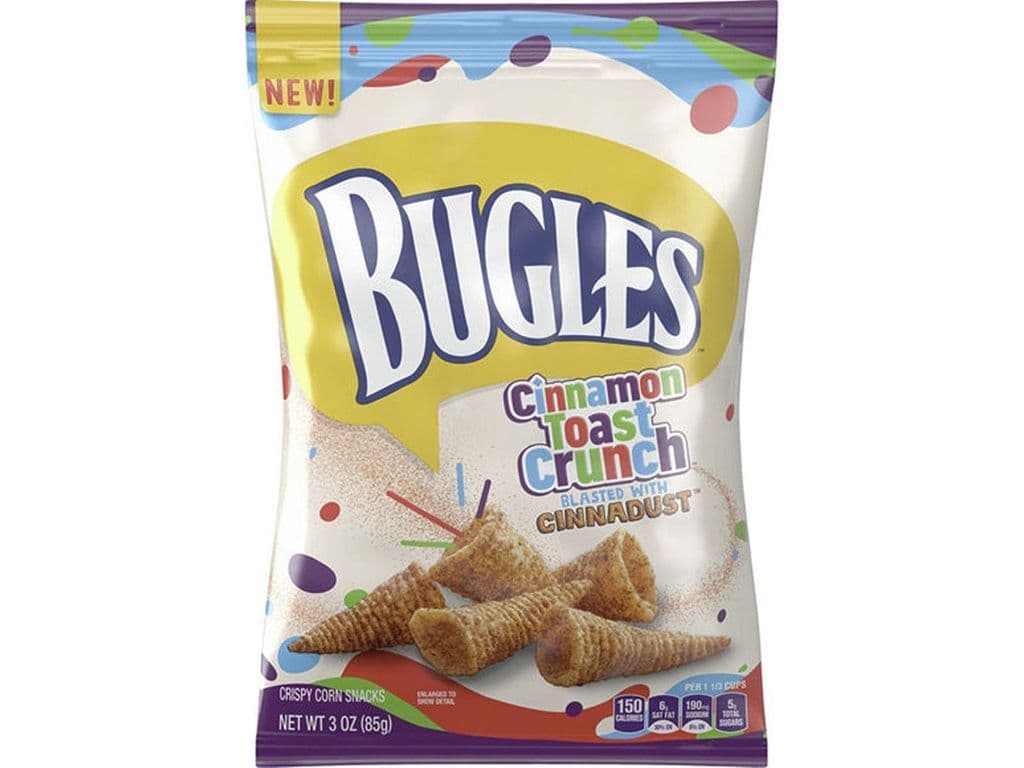 Bugles Cinnamon Toast Crunch Sweet Cone Shaped Corn Chips 85g