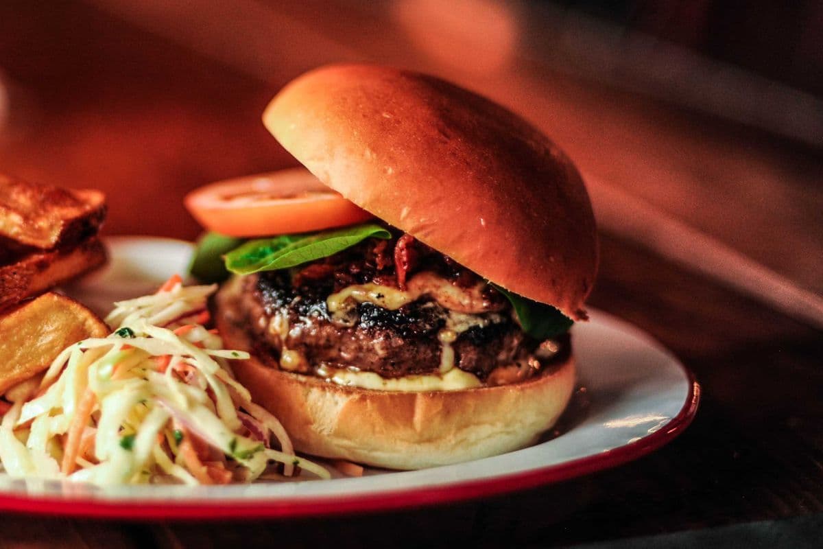 Maple Bacon and Smoked Cheddar Burger