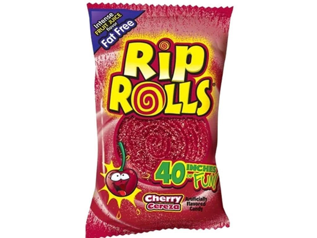 Rip Rolls Cherry Sour Candy