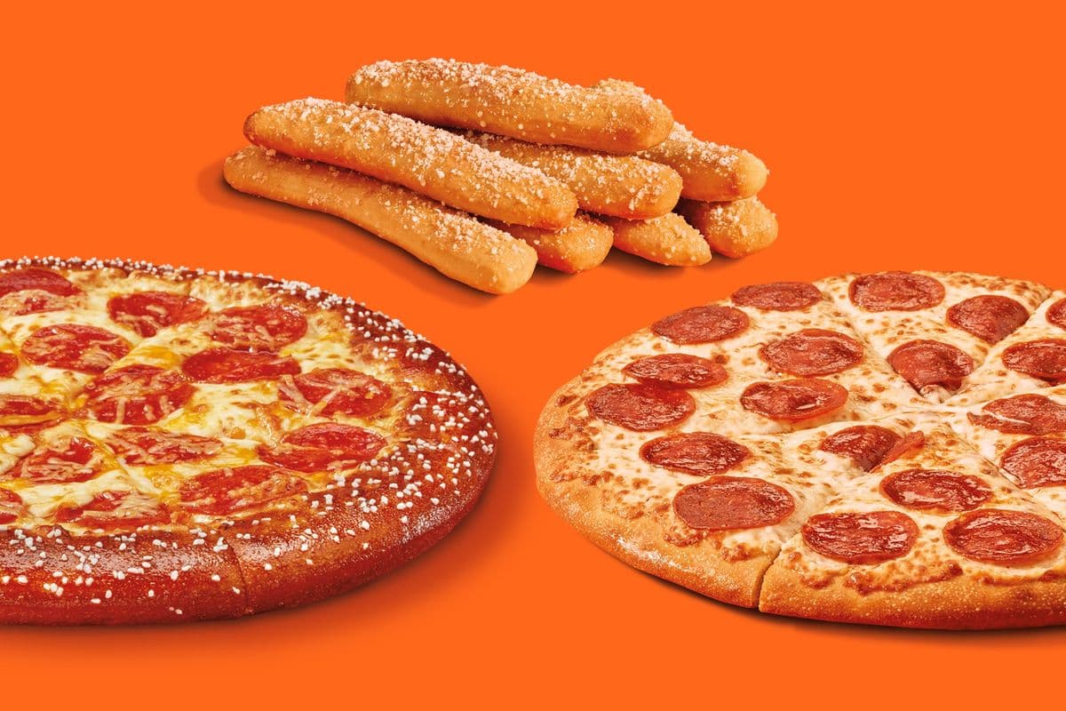 Pretzel Crust Pizza & Medium Pepperoni Pizza & Crazy Bread Bundle