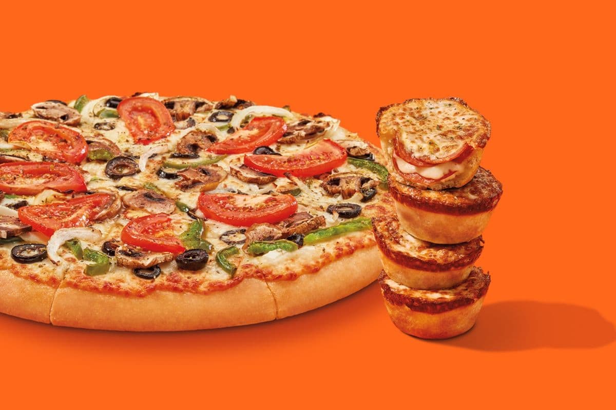 Pizza Végétarienne avec Combo de Bouchées folles / Veggie Pizza & Crazy Puffs Bundle