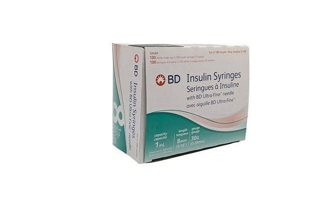 BD Insulin Syringe 8mm 100 ct)