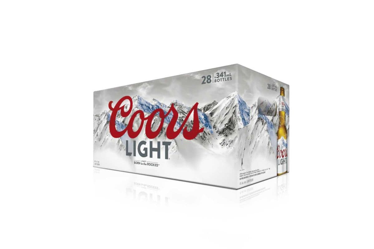Coors Light 28 Pack Bottles (28 x 341 ml Bottles)