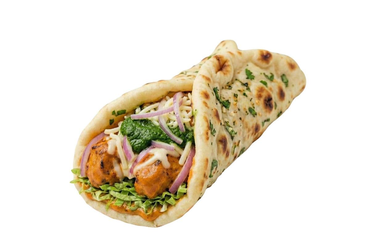 Butter chicken naan roll