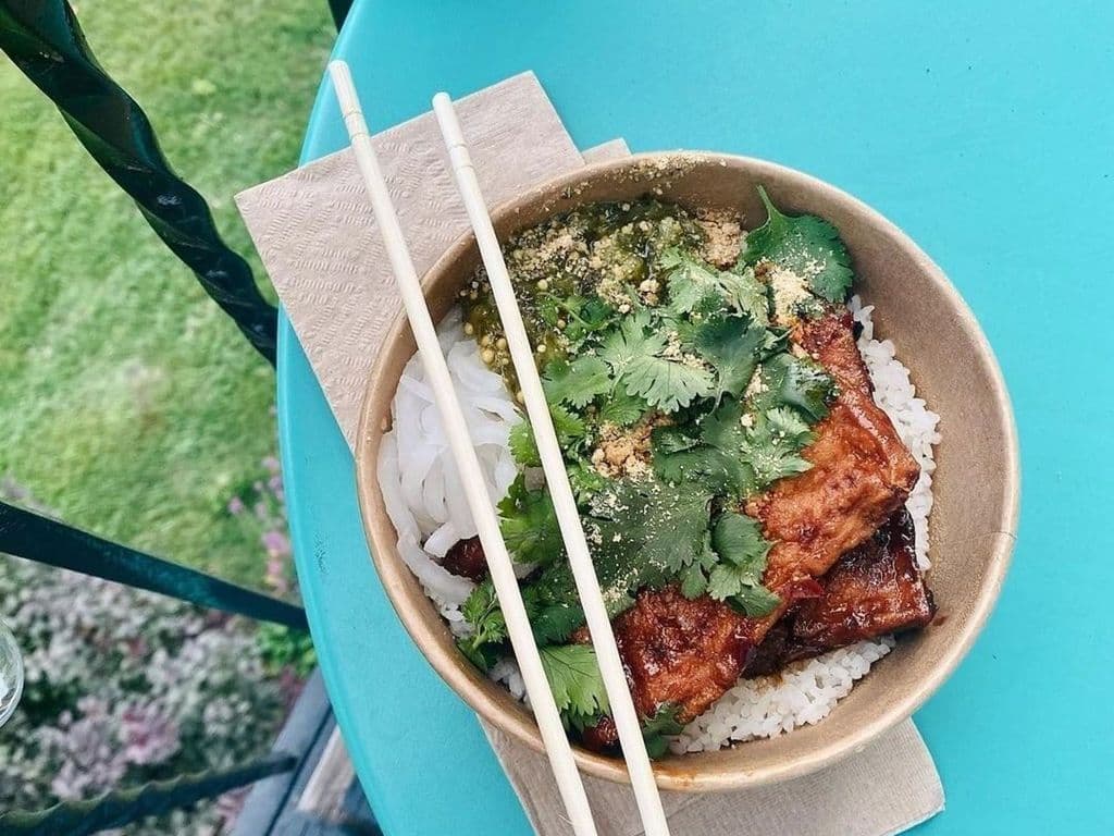 Tofu "Belly" Rice Bowl (vegan)