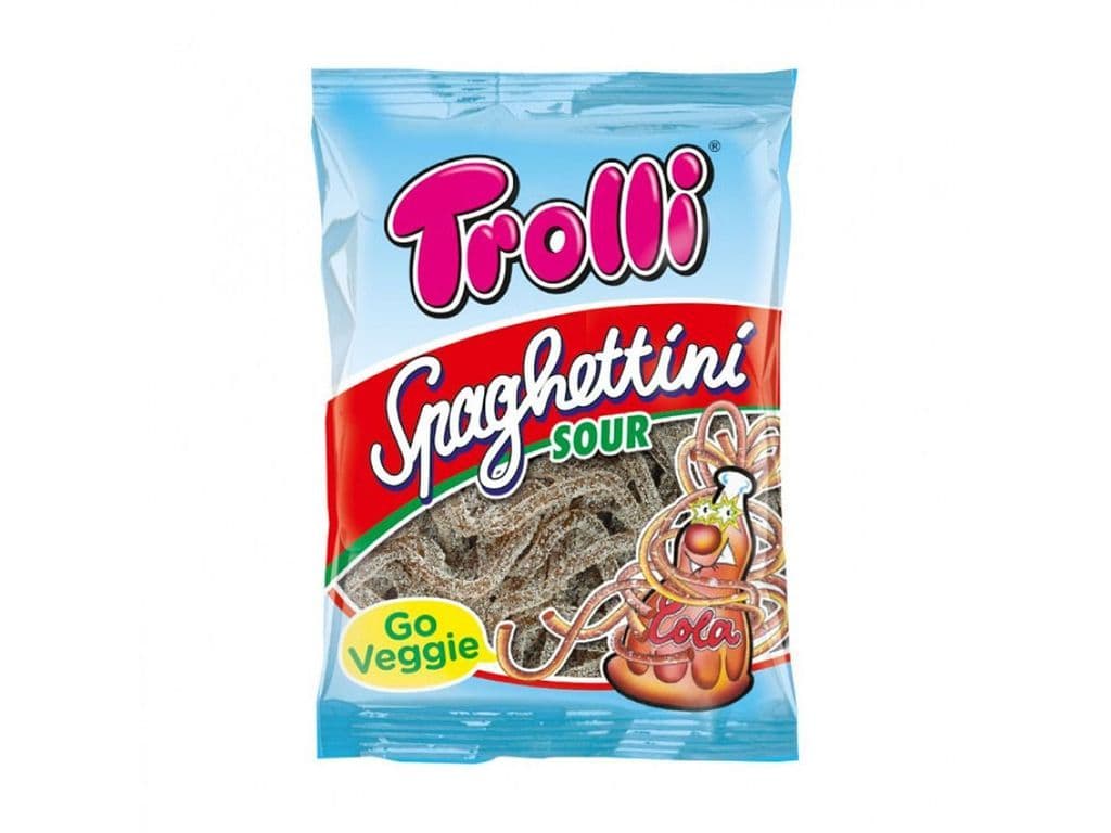 Trolli Spaghettini Sour Cola Strings 100g Gummy Candy Bag