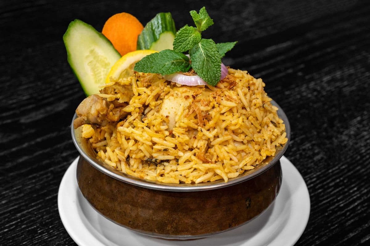 Chicken Biryani with an Egg