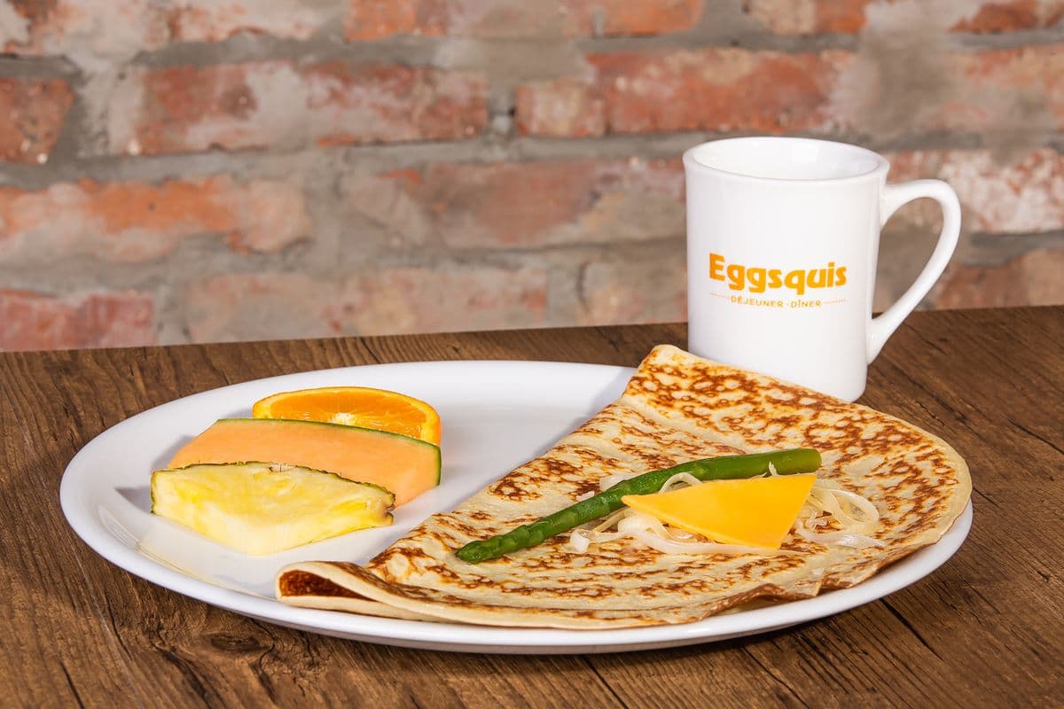 Crepe Aux trois fromages et asperges / Three Cheese and Asparagus crepe