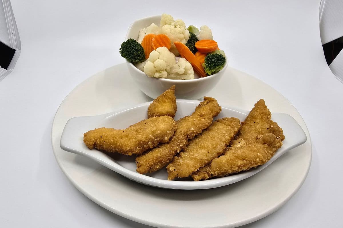 Chicken Fingers (4 pcs) & California Style Vegetables