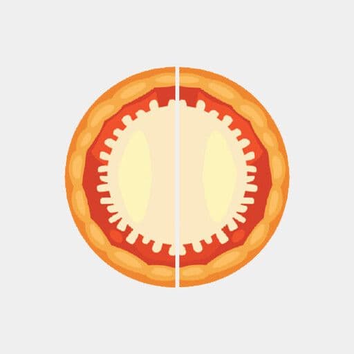 2x Small Half & Half Pizza Deal 1 Topping (Vegan)