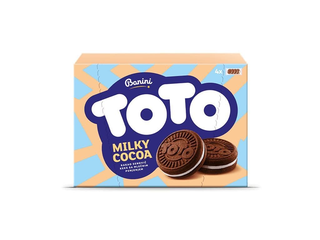 Banini Toto Serbian Cream Filled Chocolate Biscuit Cookies 195g Balkan Snack