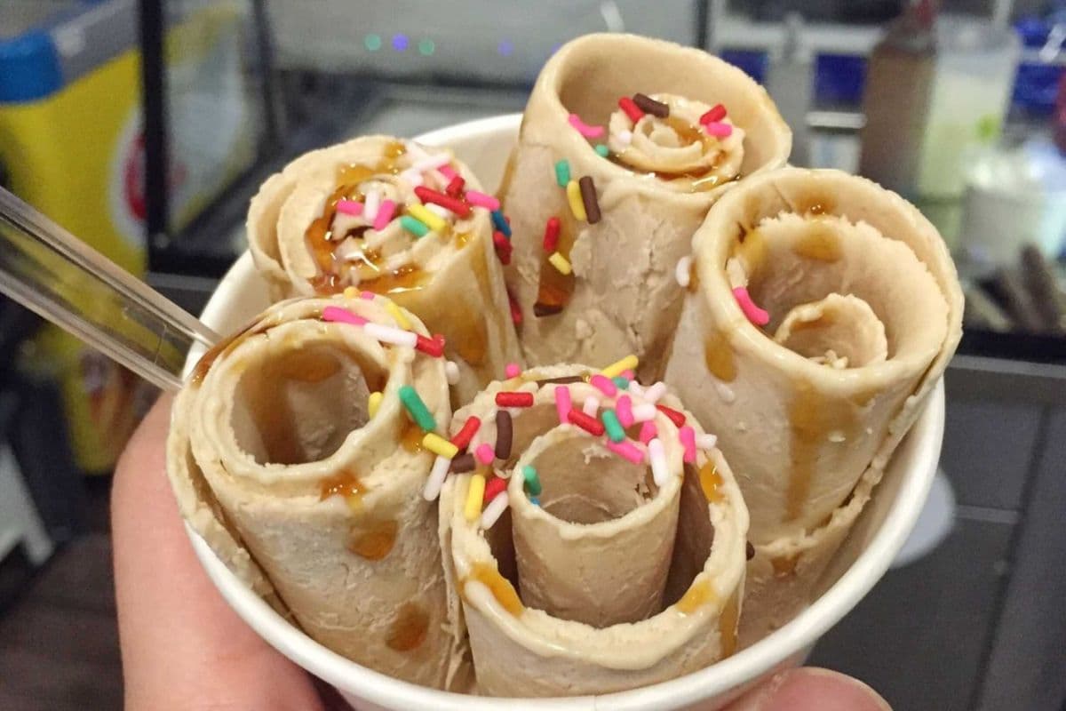 Rabri Rasmalai Ice Cream Rolls