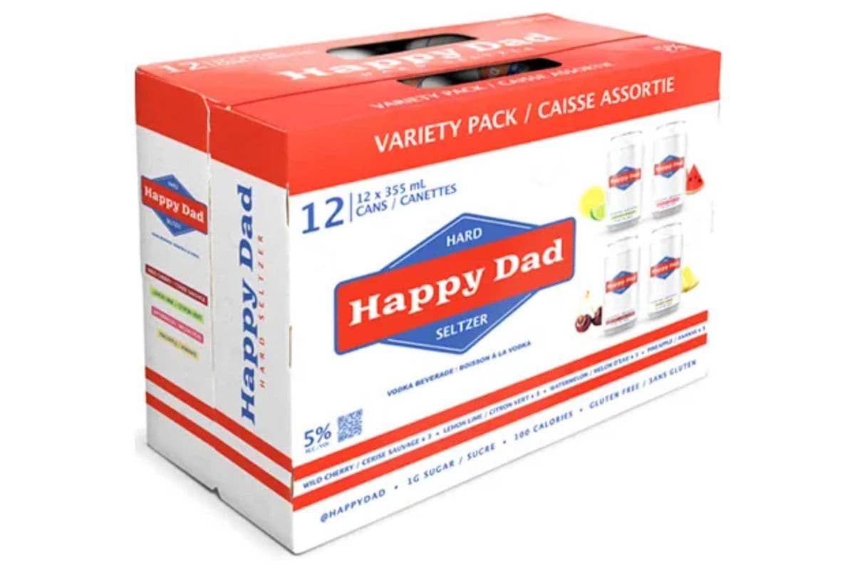 Happy Dad Hard Seltzer Variety Pack (12 x 355 ml)
